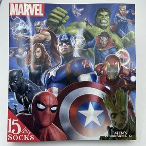 Men's (6-12) Marvel 15 Days of Socks Advent Calendar 15pk NEW Gift Christmas